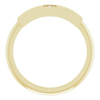 14K Yellow Gold .03 CT Natural Diamond Engravable Heart Ring