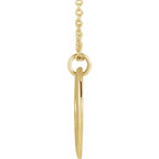 14K Yellow Gold Engravable Tiny Footprint 18" Necklace