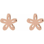 14K Rose Gold Floral-Inspired Earrings