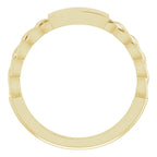 14K Yellow Gold Engravable Chain Link Ring
