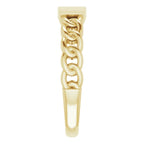 14K Yellow Gold Engravable Chain Link Ring