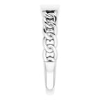Sterling Silver Engravable Chain Link Ring