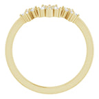 14K Yellow Gold 1/6 Natural Diamond Contour Band