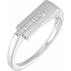 14K White Gold .04 CTW Single-Cut Natural Diamond Ring