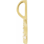 14K Yellow Gold .07 CTW Natural Diamond Crescent Moon Pendant/Charm