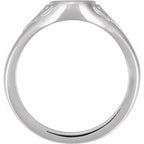 Sterling Silver Engravable Oval Celtic-Inspired Signet Ring
