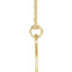 14K Yellow Gold Initial C Script 16-18" Necklace