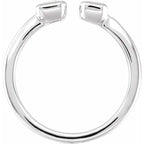 14K White Gold 1 CTW Lab-Grown Diamond Two-Stone Ring