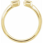 14K Yellow Gold 1 CTW Lab-Grown Diamond Two-Stone Ring