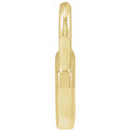 14K Yellow Gold 15.3x10.1 mm Engravable Lock Pendant