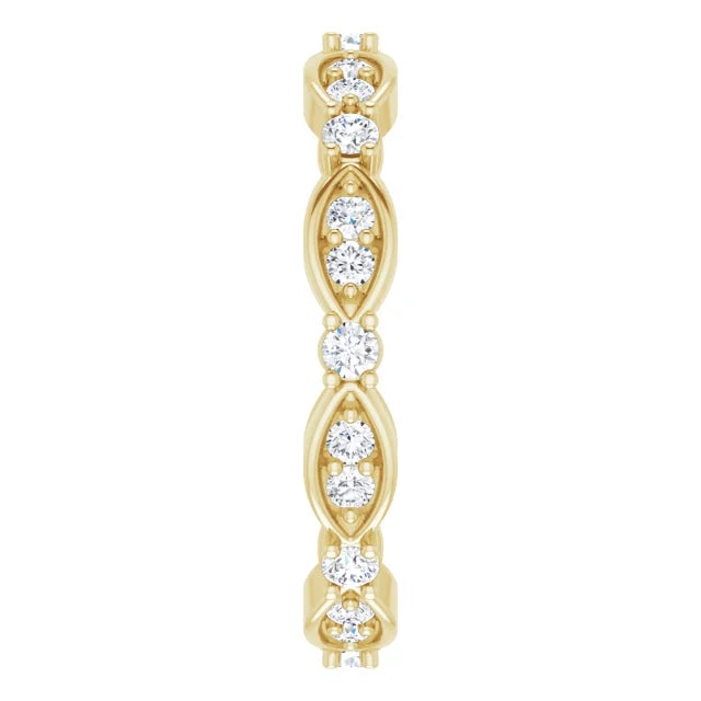 14K Yellow Gold 1/2 CTW Natural Diamond Eternity Band