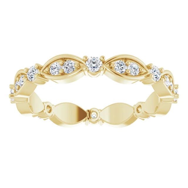 14K Yellow Gold 1/2 CTW Natural Diamond Eternity Band