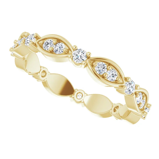 14K Yellow Gold 1/2 CTW Natural Diamond Eternity Band