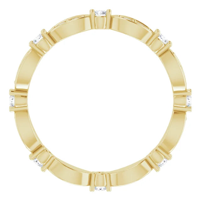 14K Yellow Gold 1/2 CTW Natural Diamond Eternity Band