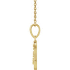 14K Yellow Gold Round 5-Stone Family Tree 16-18" Necklace Mounting