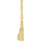 14K Yellow Gold Round 5-Stone Curved Bar Family 18" Necklace Mounting