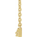 14K Yellow Gold Round 5-Stone Curved Bar Family 18" Necklace Mounting
