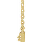 14K Yellow Gold Round 3-Stone Curved Bar Family 18" Necklace Mounting
