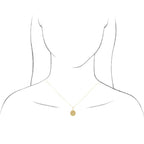 14K Yellow Gold Natural Orange Garnet & .0075 CTW Natural Diamond Virgo Charm/Pendant