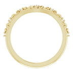 14K Yellow Gold .05 CTW Natural Diamond Vintage-Inspired Contour Band