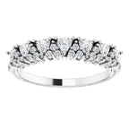 14K White Gold 1/2 CTW Natural Diamond Anniversary Band