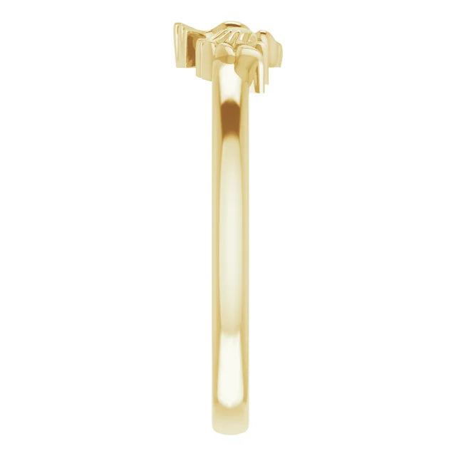 14K Yellow Gold Holy Spirit Dove Ring