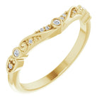 14K Yellow Gold 1.3 mm Round .05 CTW Natural Diamond Matching Band Band