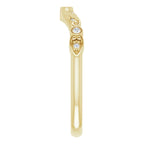 14K Yellow Gold 1.3 mm Round .05 CTW Natural Diamond Matching Band Band