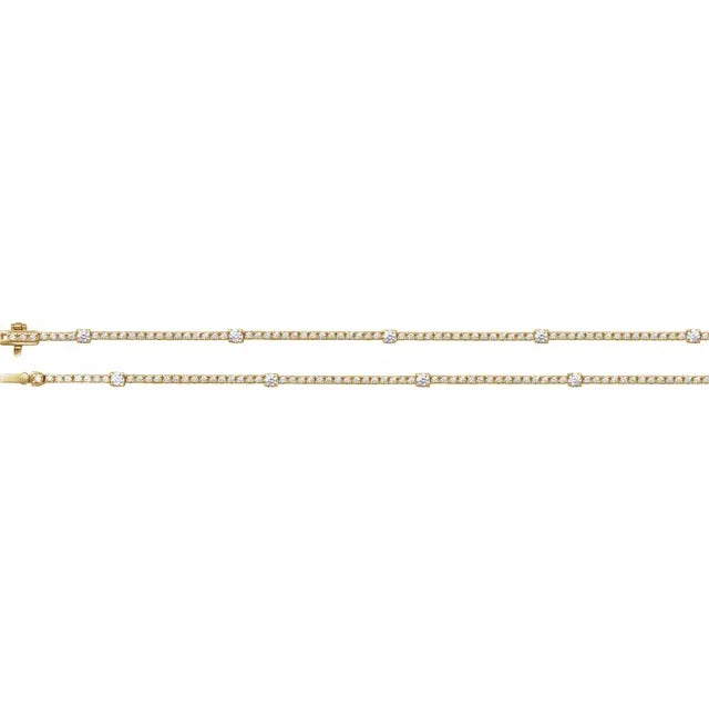 14K Yellow Gold 4 CTW Lab-Grown Diamond 16" Necklace
