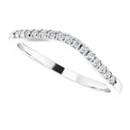 14K White Gold 1/10 CTW Natural Diamond French-Set Band