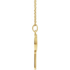 14K Yellow Gold Engravable Key 16-18" Necklace