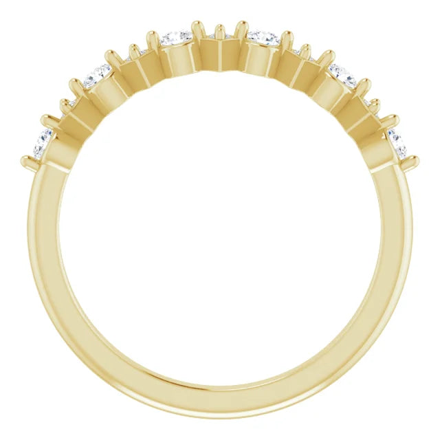 14K Yellow Gold 1/5 CTW Natural Diamond Anniversary band