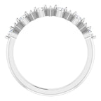 14K White Gold 1/5 CTW Natural Diamond Anniversary band