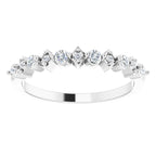 14K White Gold 1/5 CTW Natural Diamond Anniversary band