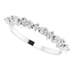 14K White Gold 1/5 CTW Natural Diamond Anniversary band