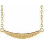 14K Yellow Gold Round 5-Stone Curved Bar Family 18" Necklace Mounting