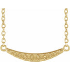 14K Yellow Gold Round 3-Stone Curved Bar Family 18" Necklace Mounting