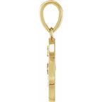 14K Yellow Gold Round 3-Stone Family Tree Pendant Mounting