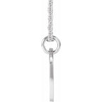 Sterling Silver Initial C Script 16-18" Necklace