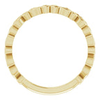 14K Yellow Gold Scroll Pattern Band