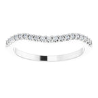 14K White Gold 1/8 CTW Natural Diamond Matching Band