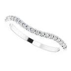 14K White Gold 1/8 CTW Natural Diamond Matching Band