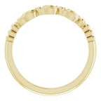 14K Yellow Gold Stackable Scroll Ring