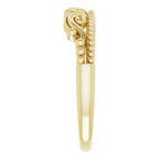 14K Yellow Gold Stackable Scroll Ring