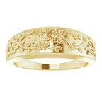14K Yellow Gold Floral Ring
