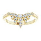 14K Yellow Gold 1/4 CTW Natural Diamond Accented Contour Band