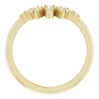14K Yellow Gold 1/4 CTW Natural Diamond Accented Contour Band