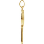 14K Yellow Gold Engravable Key Pendant