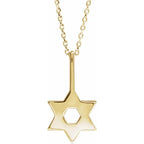 14K Yellow Gold Star of David Pendant/Charm