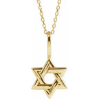 14K Yellow Gold Star of David Pendant/Charm